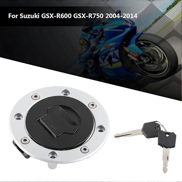 Motorcykel Bränsle Tanklock med 2 Nycklar för GSX-R 600 GSX-R750 SV1000 [DB]