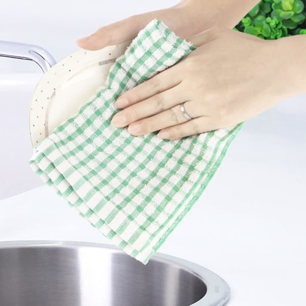 12 keittiöpyyhettä ?40*28 cm Puuvillainen astiapyyhe 4 väriä Käsipyyhe [DB]