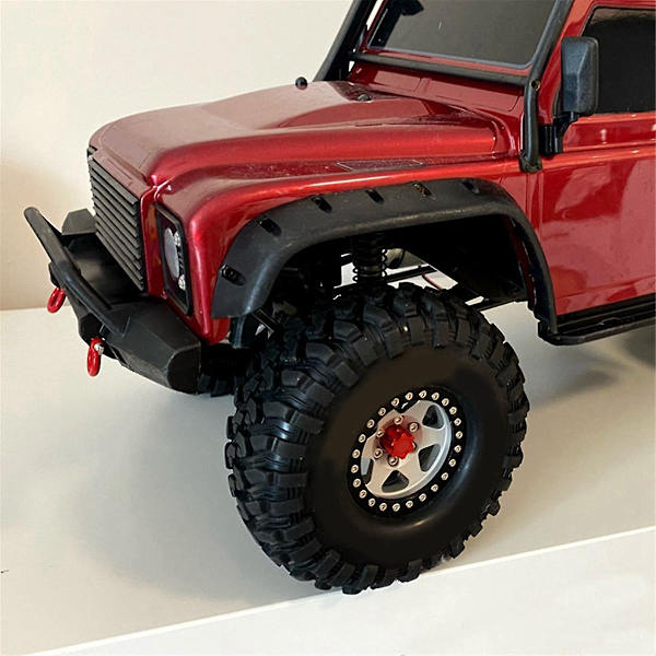 1/10 malli auton alumiiniseos mutteri kiipeily pyörän napa mutteri Scx10 90046 -4, punainen