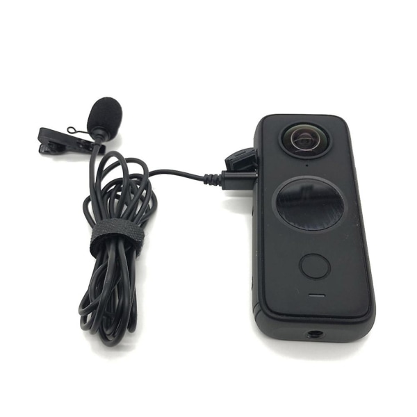 For X2 Lavalier Mikrofon Håndholdt sportskamera Tilbehør Hi-fi lydstøyreduksjon