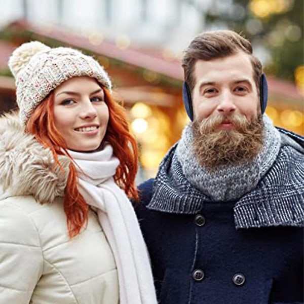 Justerbar ørevarmer Unisex-øreværn Vinter Bag-hovedet Foldbar stil til mænd og kvinder Vinter udendørs høreværn db