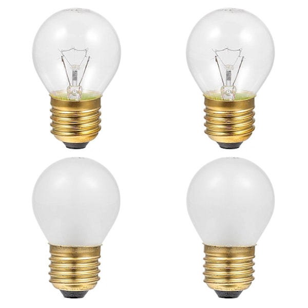4 stk E27 Sokkel Ovn Pære Høytemperaturbestandig Wolfram 40W Lyspære DB 4x7cm