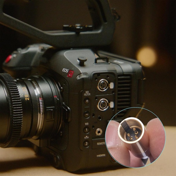 Audio-mikrofoni kaapeli sisäinen kierre 3,5 mm uros Mini XLR 3-pin sovitin kaapeli Slr-kameran audiokaapeli [DB] BlackGoldSilver