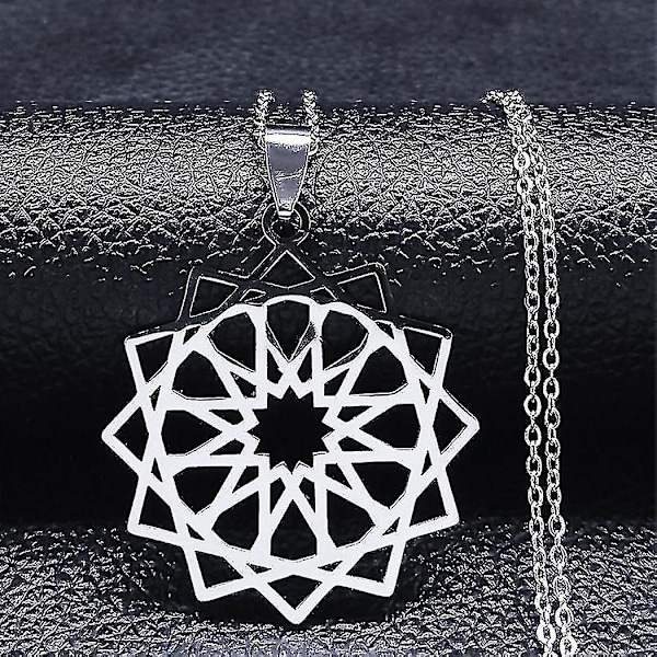 Syv Ærkeengle Amulet Rustfrit Stål Halskæder Mænd Segl af Salomon Talisman Halskæde Beskyttelse Smykker Krave Hombre_lldxm Db K 50cm O SR1