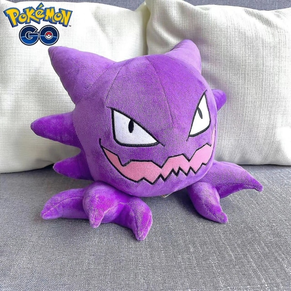 25-30cm Kawaii Ghost  Gastly Haunter Gengar Plysj Leke Fylt Anime Dekor Myk Dukke Tegneserie Sofa Pude Søt Gave Til Barn [DB] Gastly