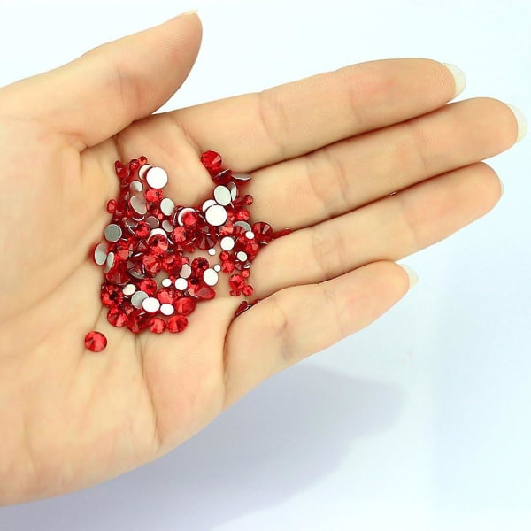 Resin Crystal Nail art , Siam Red, 1200 st