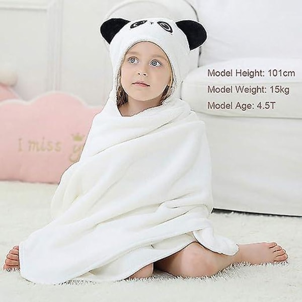 Badehåndklæde med hætte til baby Sødt dyredesign badekåbe velegnet til børn 0-8 år gamle