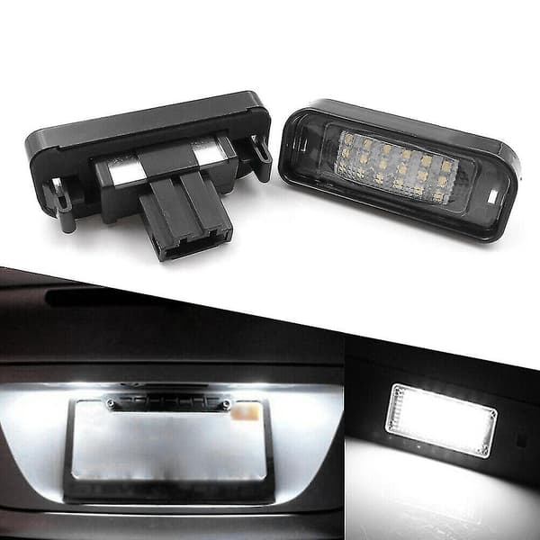 2 stk. Hvid LED Nummerpladelys Lampe Til W220 S 1999-2005 Db Black