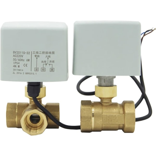 Electric ball valve two-way three-way central air conditioning fan coil electric valve (DN15)