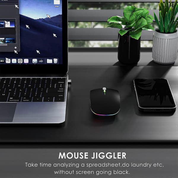 Muse Jiggler Anti-dvale Auto-flyt Cursor Virtuel Trådløs Bluetooth-mus Forhindrer Computer Låseskærm Mover E [DB]