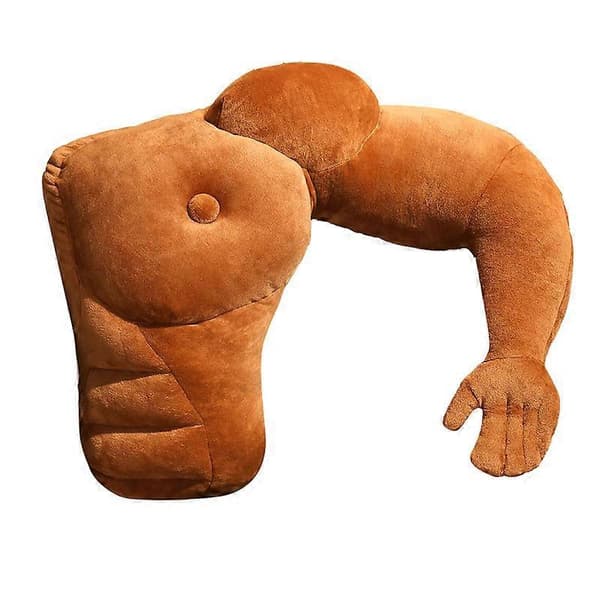 Pojkvän Kudde Muskel Arm Brun Säng Sovkudde [DB]