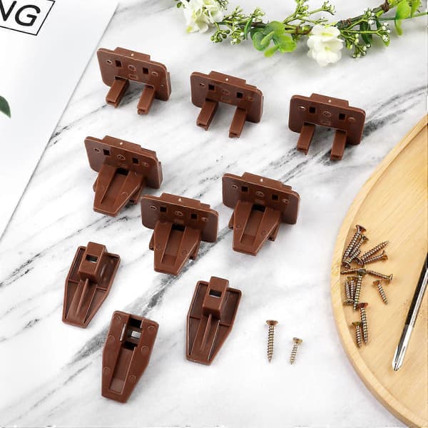 6-pack Spårguide-set för låda, Plastspårguider för Kenlin Rite Trak I, Brun {db}