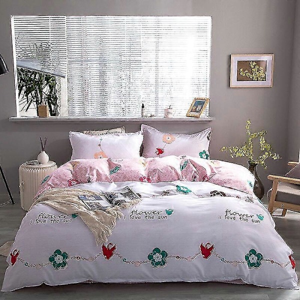 3/4-delars Set Kawaii Snoopy Cartoon Bomulls Quiltöverdrag Lakans Kuddfodral Anime Bekväm Mjuk Hushållsbäddvara Presenter [DB] 4piece set150x200cm xiangyanghuakai