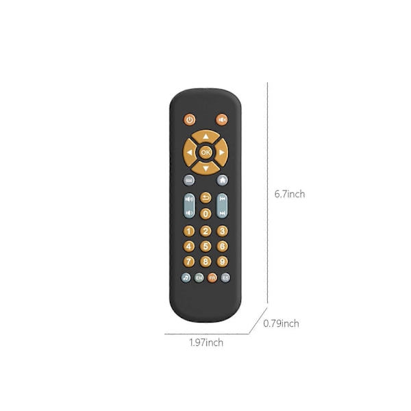 Baby TV -simulointiohjain Lasten TV-ohjain Musiikki Oppiminen Varhaiskasvatus Puzzle Vauvan lelut [DB] Black