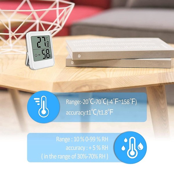 Termometer Hygrometer Indendørs Hygrometer Digitalt Termometer Mini Lcd Termometer Fugtighedsmåler