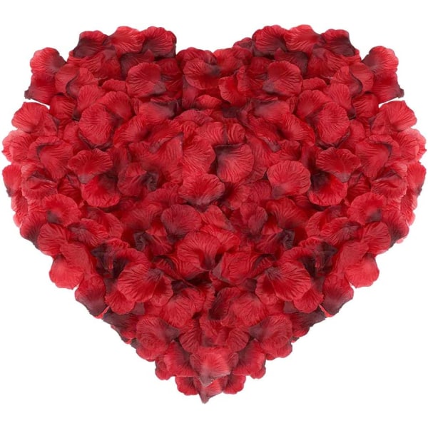 2000 Faux Rose Petals Valentine's Day, Forslag, Bryllupsblomster, Konfetti, Bordplate Scatter