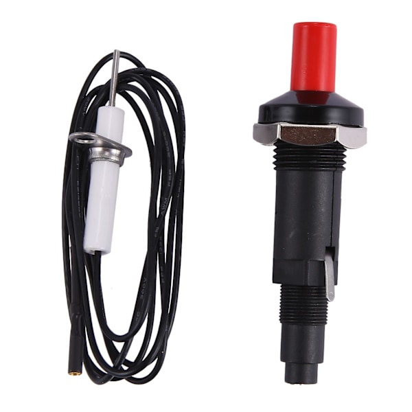Piezo Tändsystem med Kabel 1000 mm Lång Tryckknapp Kök för Gasugnar db Black