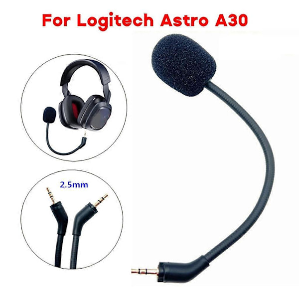 Spelmikrofon för Astro A30 Headset, Omnidirectional, 2.5mm Jack, Mikrofonbyte [DB]