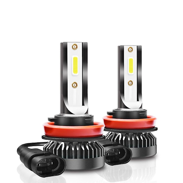 2x H4 9003 COB LED-strålkastare Kit 80W 8000LM Hög/Låg Stråle 6000K Vit db H8/H9/H11
