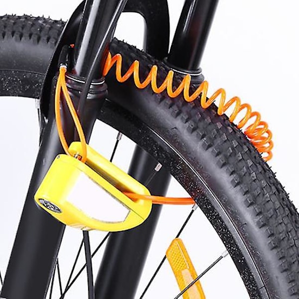 Påminnelse Kabel för Skivbromslås 120CM Infällbar Ståltråd Ljus Färg Motorcykel Mountainbike Stöldskydd Säkerhet Skivbromslås Varningsrep db red