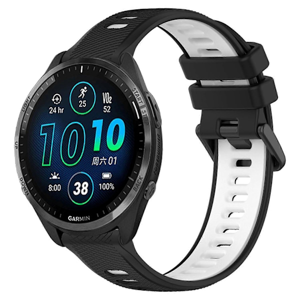 Silikoninen kellonranneke Garmin Forerunner 965/255/Vivoactive 4/Venu 2 -kelloon 22mm, kaksivärinen [db] Multicolor Style E