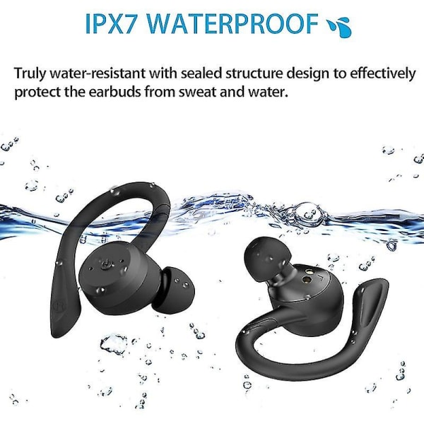 20 timers spilletid Svømning Vandtætte Bluetooth-hovedtelefoner Dual Wear Sports Trådløse hovedtelefoner Tws Ipx7 Earbuds Stereo