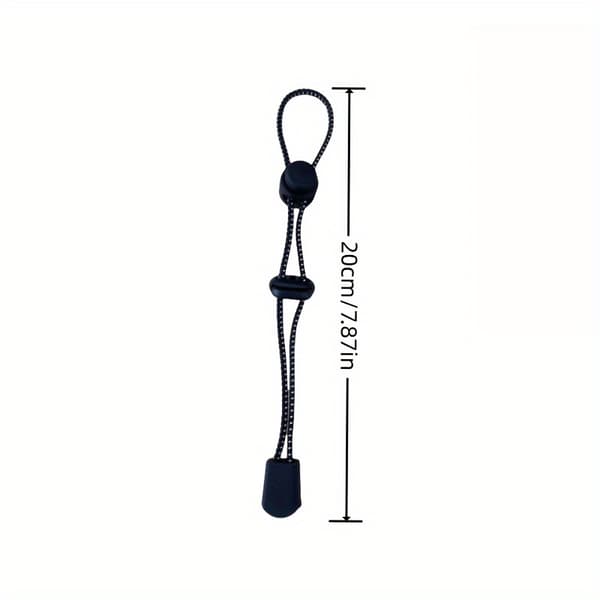 2 stk. Holdbare PE Elastiske Elastikstropper til Udendørs Camping Rygsække - Sort & Hvid, Multi-Purpose Bærbar Gear Organizer med Sikker Opbevaring [DB] 2pcs