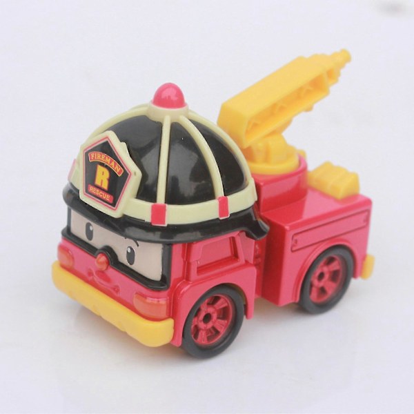 Poli Roy Haley Anime Modellbil, 3*1.5 tum Räddningsteam Robocar Barn Leksaker db Fire Engine