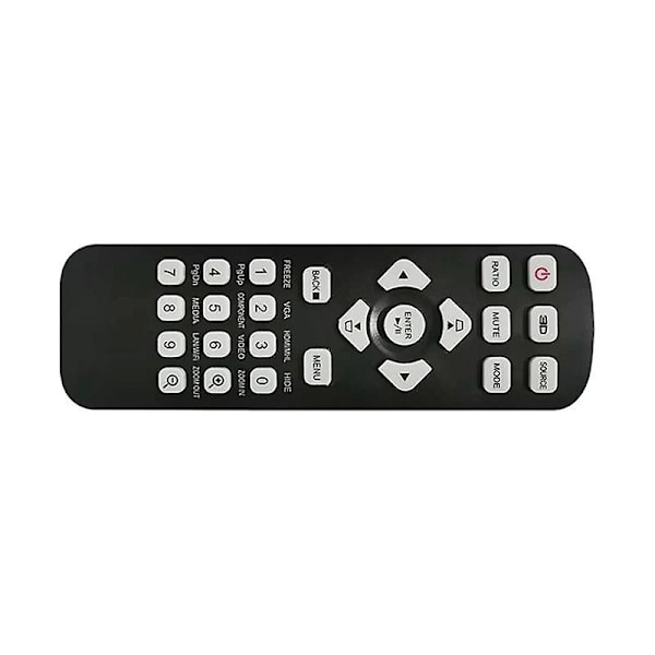 Ny T-2501 for projektorer 3d fjernkontroll X1123h X118 X118ah X118h X1223h X128h X1323wh X138wh X168h [DB] Black