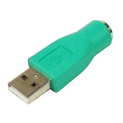 Cool grøn USB-han til PS2-hun konverteradapter til tastatur og mus