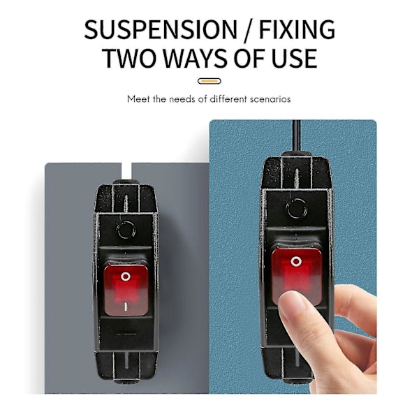 30A 12V JR-617 Vattentät Linje Medium Strömbrytare Platt Rund Linje Silverkontakt Dubbel Skärning Dammtät Strömbrytare [Db] Black