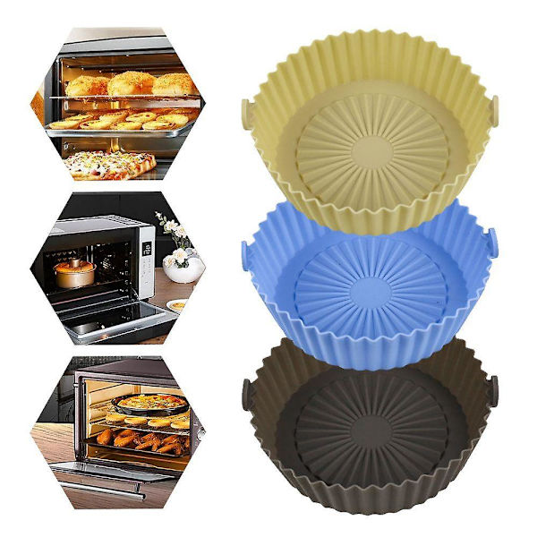 Air Fryer Silikonform Luftfritös Ugn Tillbehör Bakplåt Non-stick Panna