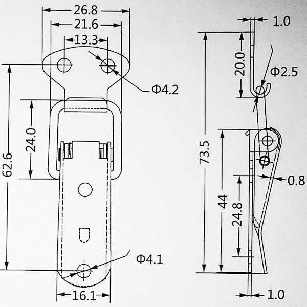 10 stk Fjærbelastede Spenne Toggle Hasp For Låse Dørspenne For Låse Hardware Lo {DB}