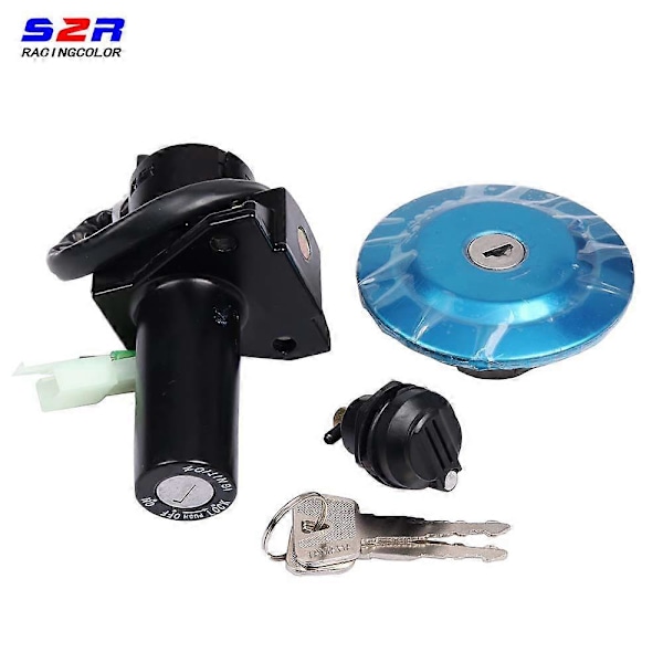 For Yamaha YBR125 YBR 125 Elektrisk Tenningslås Dørsett Bensintanklokk Sete Nøkler (4 Linjer) [db] side cover lock
