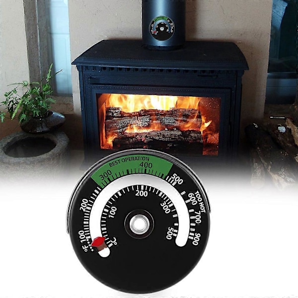 Temperaturmätare Magnetisk Eldstadsugn Termometer Eldstad Temperaturövervakare [db]
