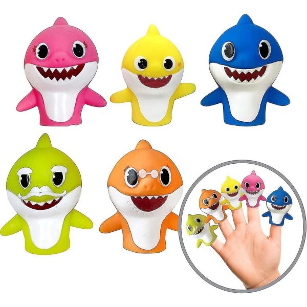Baby Shark Finger Puppets, paket med 5, 1:a generationens db
