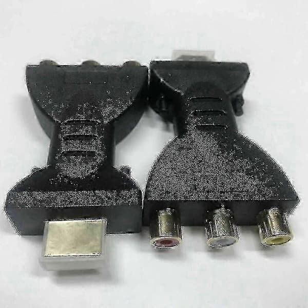 -kompatibel til 3 RGB RCA video-lydadaptere - han til 3 RCA video-lydadapter komponentstik (haoyi[DB]
