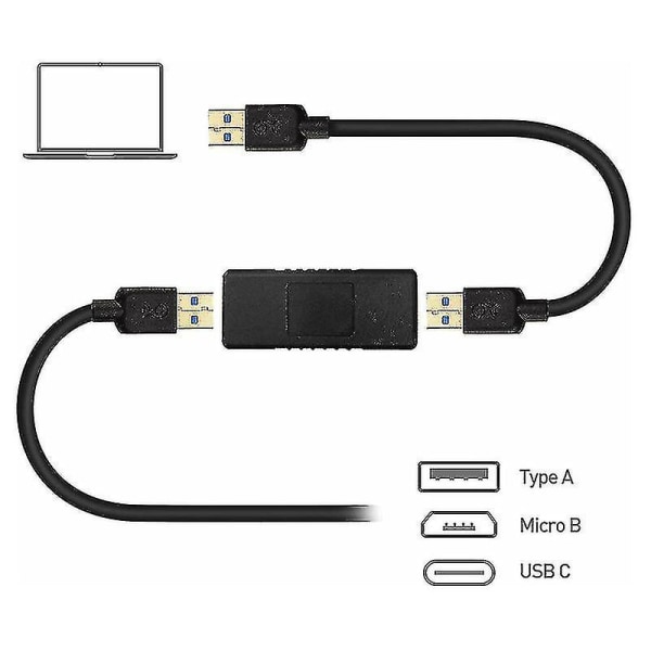 USB-A hona till USB-A hona adapter USB 3.0 dubbel hona adapter