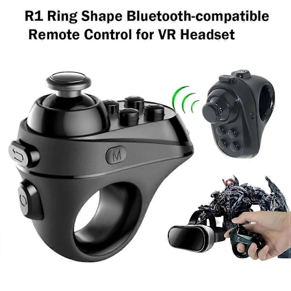 R1 Bluetooth Fjernbetjening Smartphone Gamepad til iPhone Android 3D Briller Trådløs VR Fjernbetjening Ring Joystick [DB] VR Controller 1pc