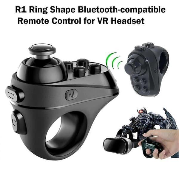 R1 Bluetooth Fjernkontroll Smartphone Gamepad for iPhone Android 3D Briller Trådløs VR Fjernkontroll Spillkontroller Ring Joystick [DB] VR Controller 2pcs