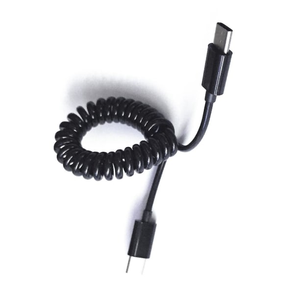 Fjærkabel Usb 3.1 Type C til Type C Ladekabel Retraktbar Type C Datakabel [DB]