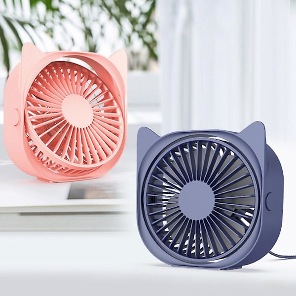 Kattöron Mini Usb-driven roterbar skrivbordsfläkt för hemmakontor{DB} Green