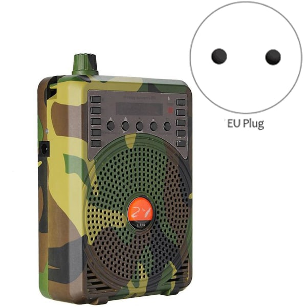 Jakt lockrop Electronic Bird Caller Kamouflage Elektrisk Jakt Högtalare Mp3 Fjärrkontroll Kit -eu Plugg