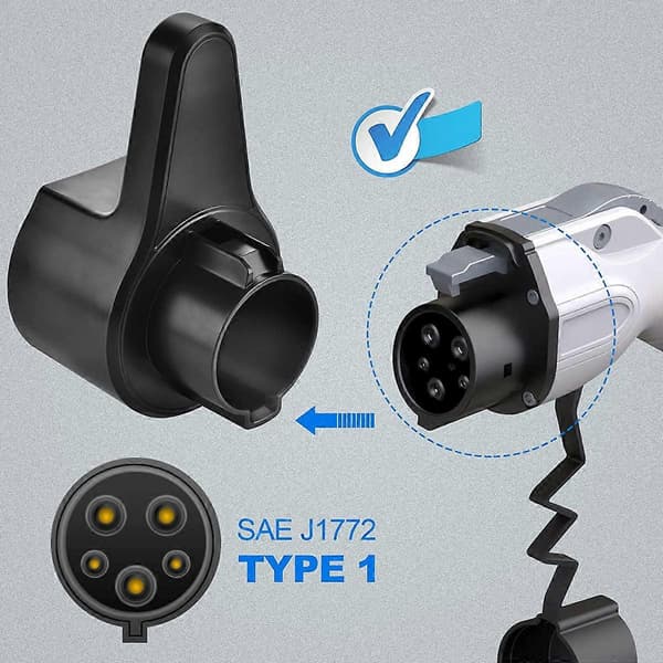 EV Oplader Holder - Elektrisk Bil Kabel Organizer (Passer til J1772) [DB]