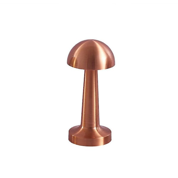 Laddbar LED-bordlampa med beröringskänslig sensor, skrivbordslampa, sovrum, restaurang, bar, inredning [DB] Bronze Mushroom