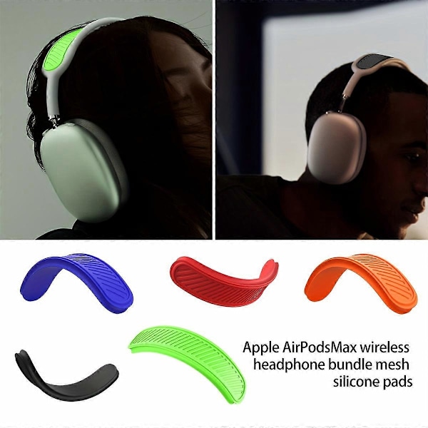 5 kpl Silikonipääpantasuojukset AirPods Max -kuulokkeille, pehmeät kuulokepannan pehmusteet, yhteensopivat varaosatarvikkeet, kestävät, hienkestävät [DB] Red