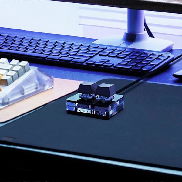 Anpassningsbart tangentbord med 3-12 tangenter och volymknapp för programmering av makron, mekaniskt speltangentbord [Db] RGB 3 key