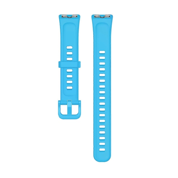 Mjukt TPU Klockarmband för Huawei Band 8 Justerbar Längd Multipla Hål Hållbart Vattentätt Ersättningsarmband [db] Sky Blue