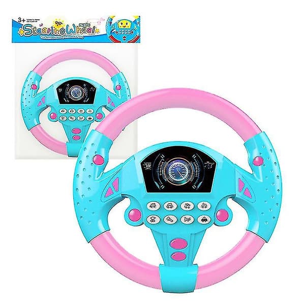Simuleringsbil för barn, ratt, interaktiv leksak [DB] Pink Blue