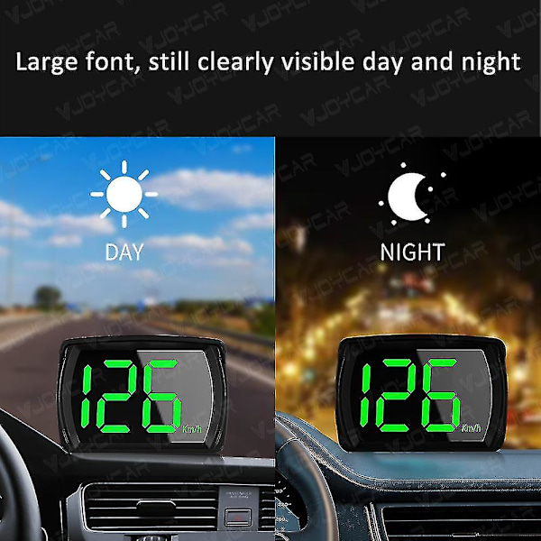 Den senaste Gps Hud Digital Speedometer Plug And Play Alla Bilar Stora Font Kmh Mph Biltillbehör [db]
